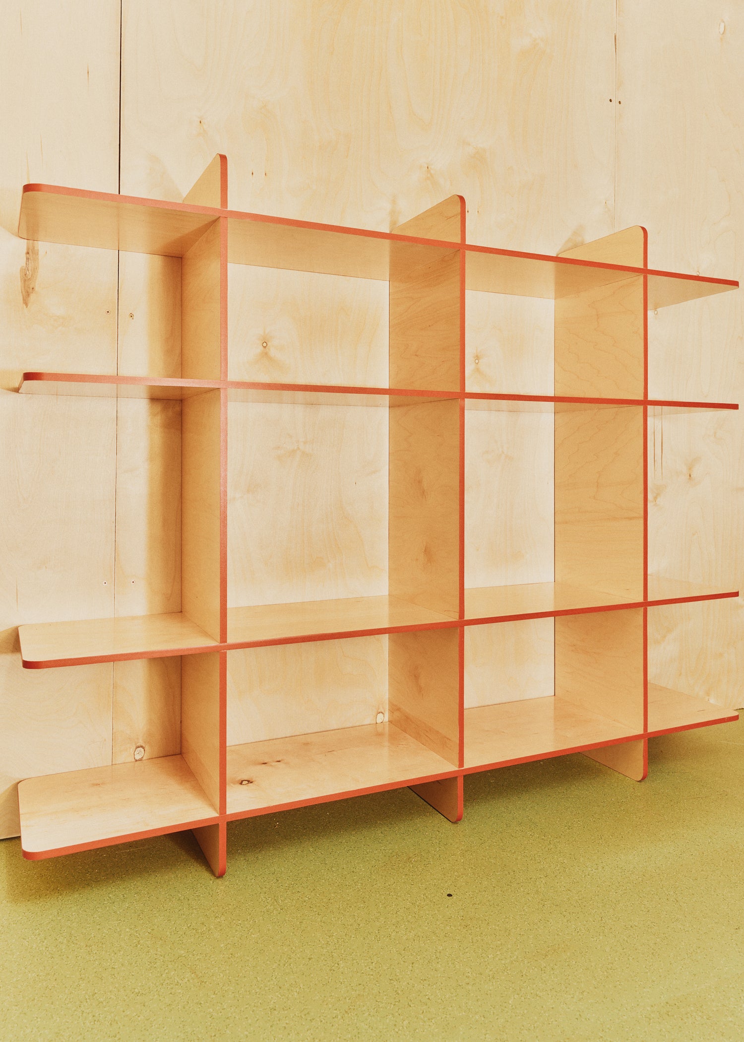4x5 grid shelf in cherry dip